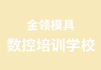 金领模具数控培训学校