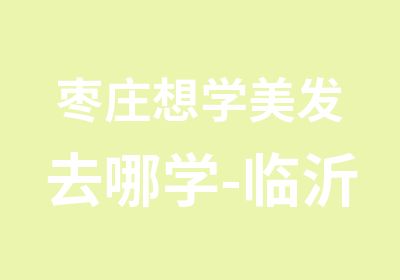 枣庄想学美发去哪学-临沂好的理发学校