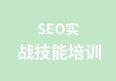 SEO实战技能培训