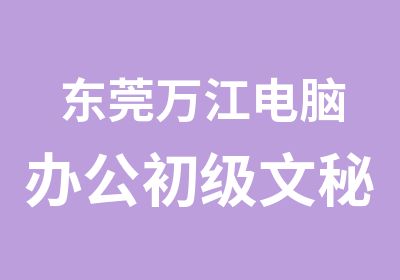 东莞万江电脑办公初级文秘培训，天骄专业电脑课程培训