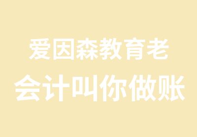 爱因森教育老会计叫你做账