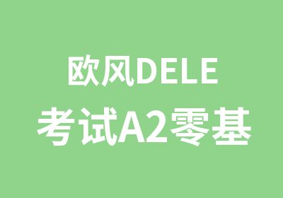 欧风DELE考试A2零基础直达班