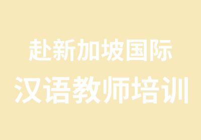 赴新加坡国际汉语教师培训