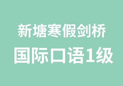 新塘寒假剑桥国际口语1级学习班