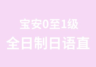 宝安0至1级日语直通班培训