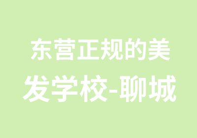 东营正规的美发学校-聊城美发培训学院