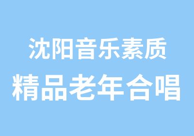 沈阳音乐素质精品老年合唱课程