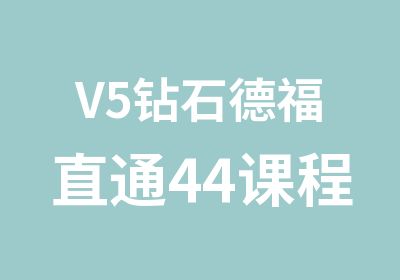 V5钻石德福直通44课程