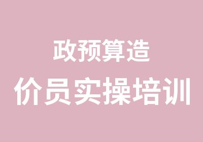 政预算造价员实操培训