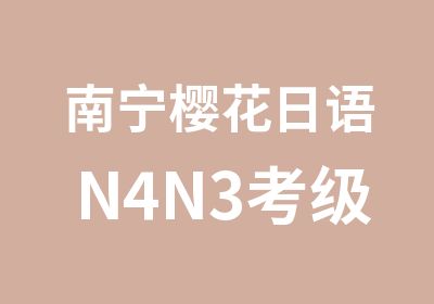 南宁樱花日语N4N3考级班