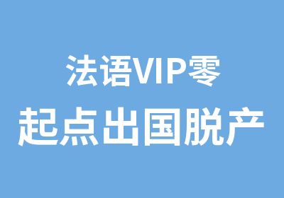 法语VIP零起点出国脱产