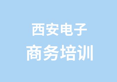 西安电子商务培训