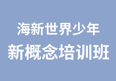 海新世界少年新概念培训班