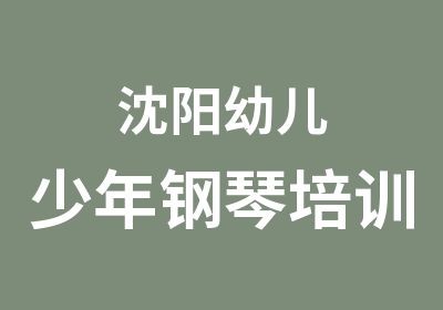 沈阳幼儿少年钢琴培训