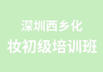 深圳西乡化妆初级培训班