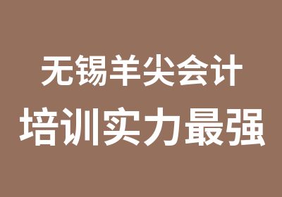 无锡羊尖会计培训实力强学信教育