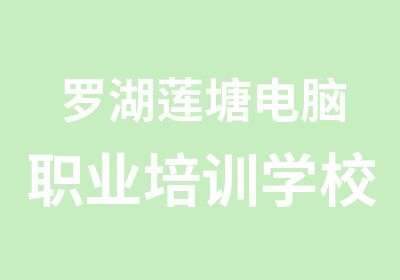 罗湖莲塘电脑职业培训学校哪家好