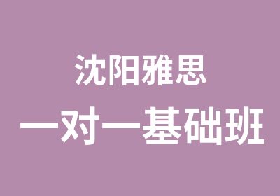 沈阳雅思基础班