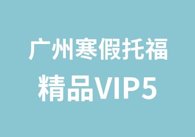 广州寒假托福精品VIP5人班