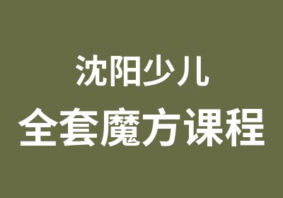 沈阳少儿魔方课程