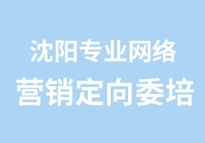 沈阳专业网络营销定向委培班