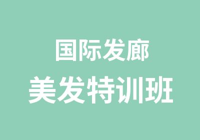 国际发廊美发特训班