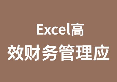 Excel财务管理应用