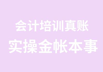 会计培训真账实操金帐本事务所