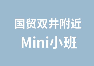 国贸双井附近Mini小班外教1对1教学