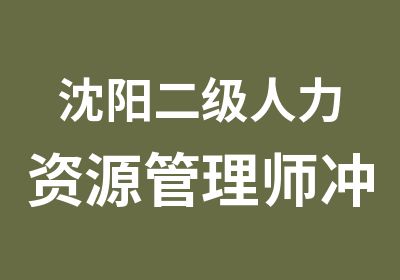 沈阳二级人力资源管理师冲刺训练