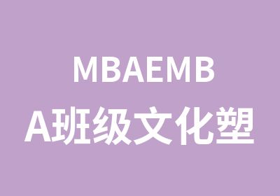 MBAEMBA班级文化塑造课程