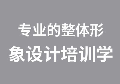 专业的整体形象设计培训学形象设计哪里好