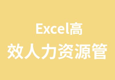 Excel人力资源管理