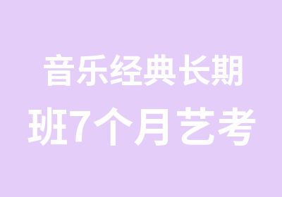 音乐经典长期班7个月艺考培训班