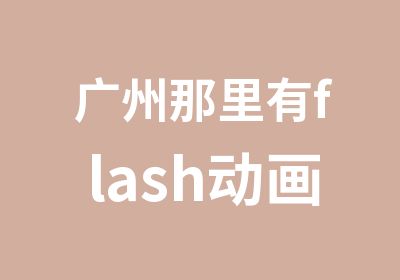 广州那里有flas班学