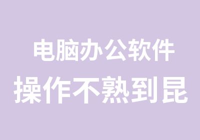 电脑办公软件操作不熟到昆明关上找爱因森