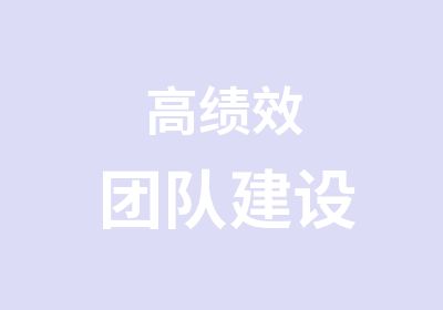 高绩效团队建设