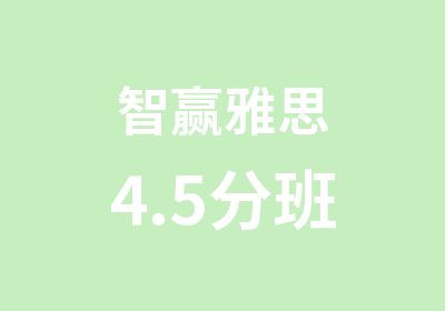 智赢雅思4.5分班