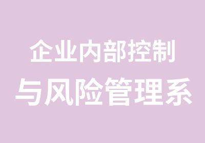 企业内部控制与风险管理系列模块式精品课程