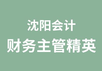 沈阳会计财务主管精英