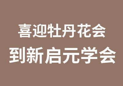 喜迎牡丹花会到新启元学会计实账优惠100