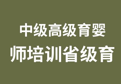 中级育婴师培训省级育婴师等级证