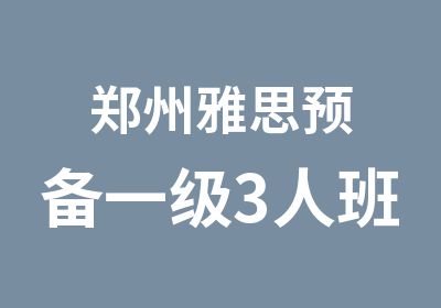 郑州雅思预备一级3人班