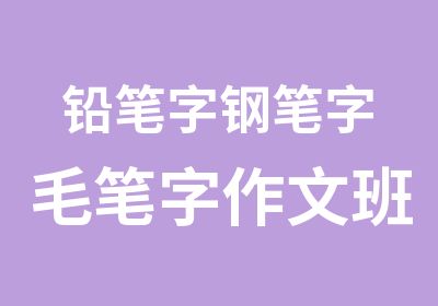 铅笔字钢笔字毛笔字作文班作业辅导班