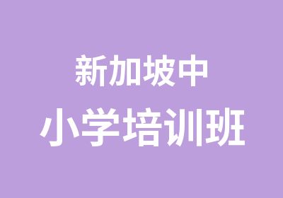 新加坡中小学培训班