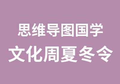 思维导图国学文化周夏冬令营