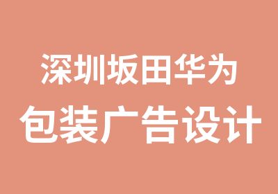 深圳坂田华为包装广告设计培训班