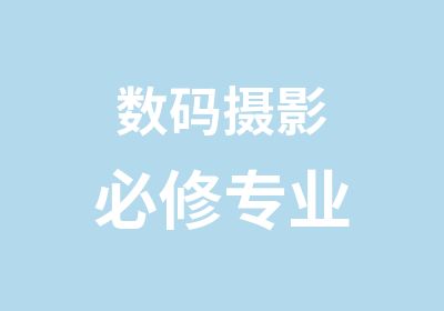 数码<em>摄影</em>必修专业