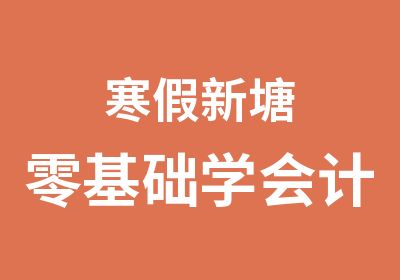 寒假新塘零基础学会计