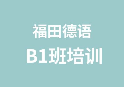 福田德语B1班培训